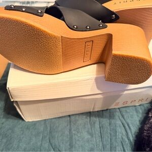 Esprit Black Heeled Sandals